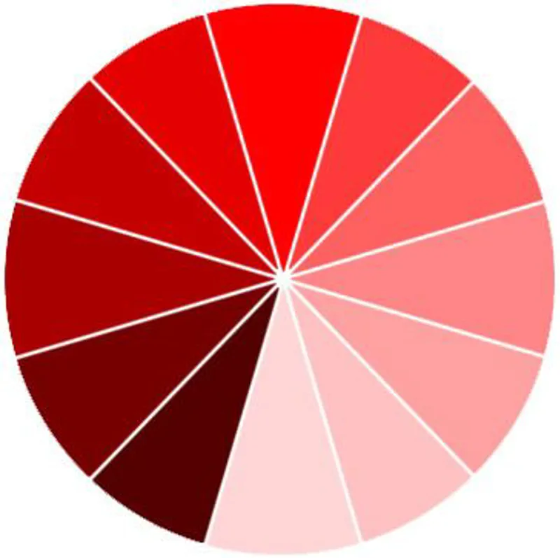 Item belonging to a color group red